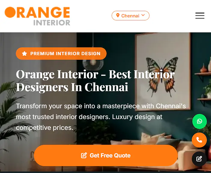 Orange Interior website preview